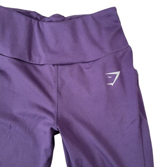 Gymshark Grape Purple Dry Moisture Management Mid Rise Leggings Size S - Picture 5 of 9